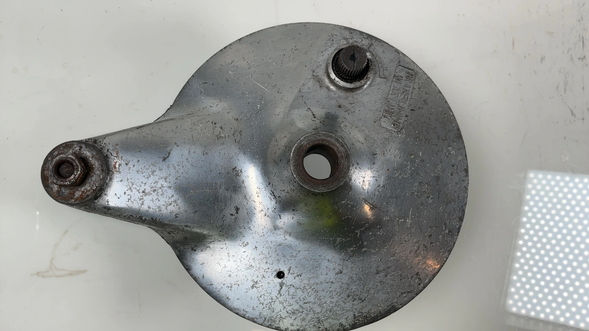 Suzuki GN250 NJ41A 250cc Rear Brake Plate Backing Panel 1982-88 OEM 64210-38301 - Image 6