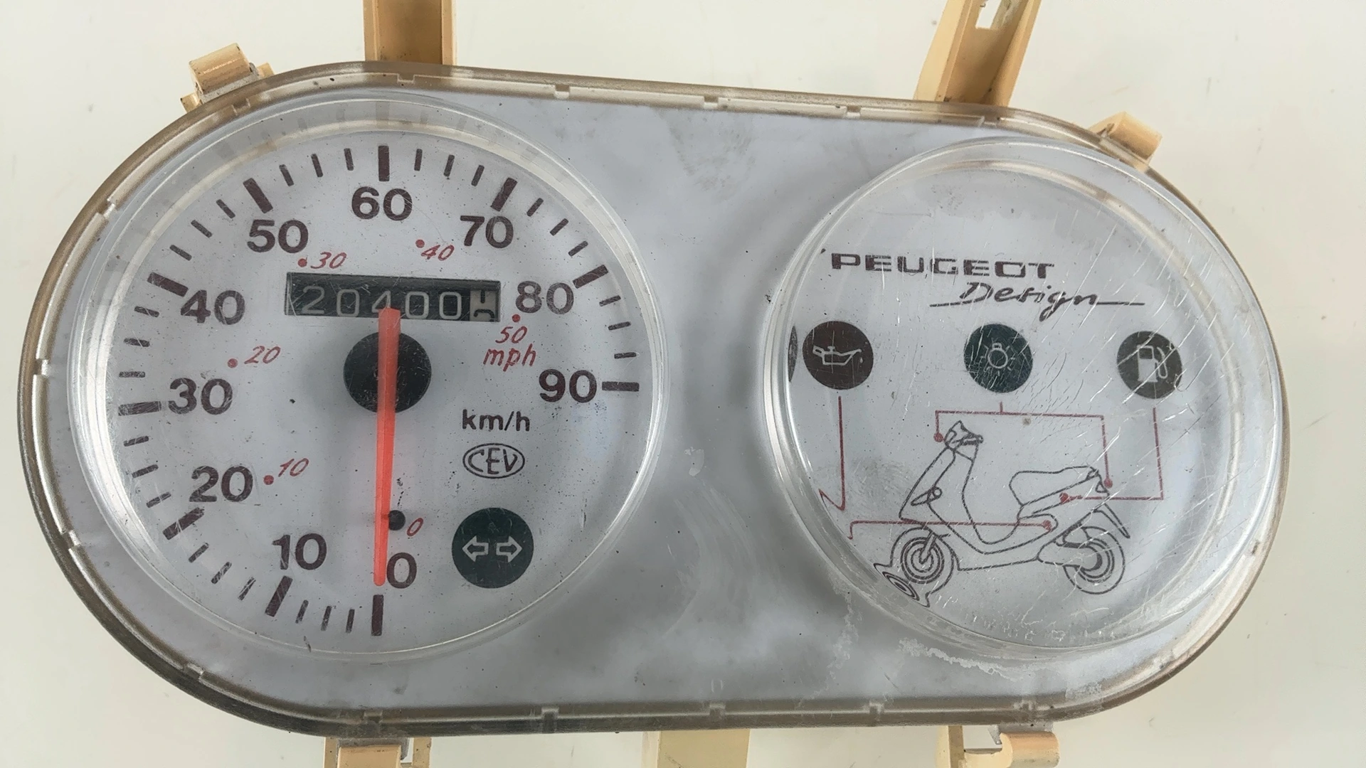 Peugeot Zenith Buxy Speedake 50 CC Speedometer 1994 1999 OEM 4542701 CEV 4557701 - Image 4