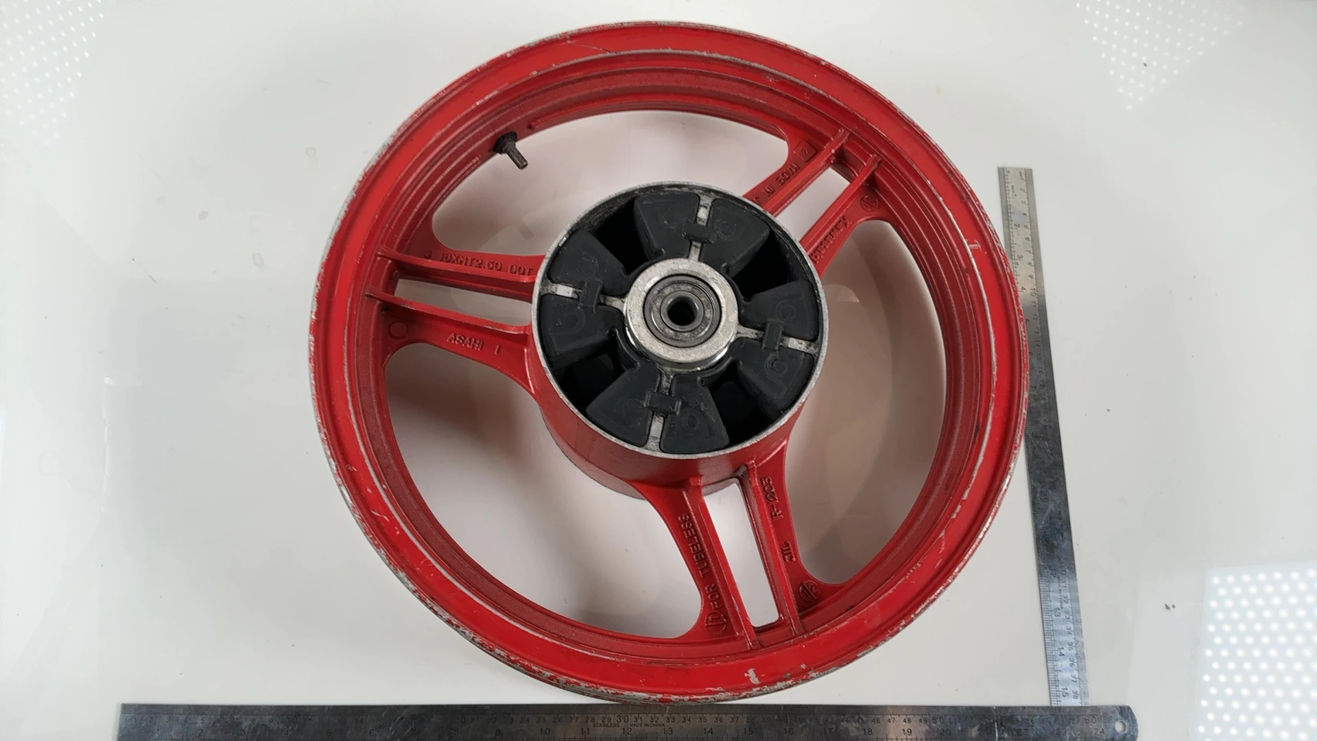 Kawasaki Ninja GPZ500 EX500 500cc Rear Wheel Rim 1987-93 OEM 41073-1413 Asahi 1 - Image 3