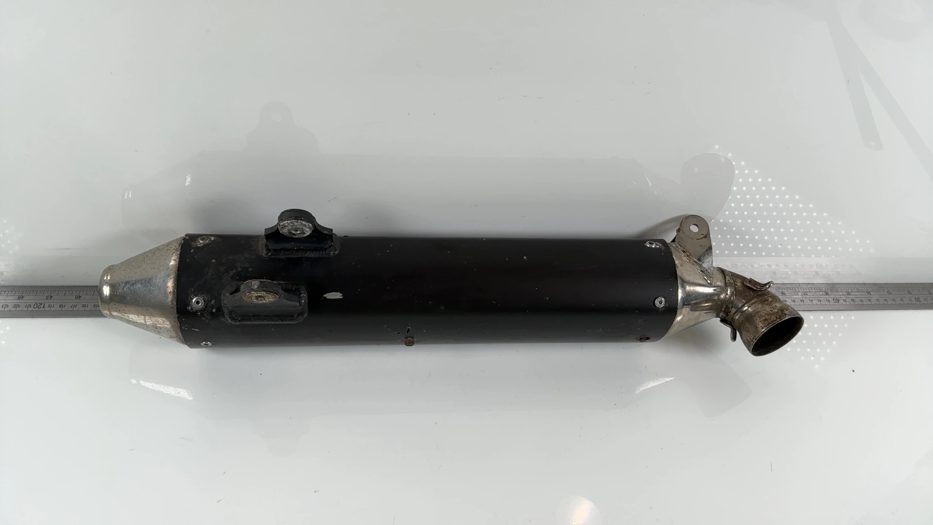 KTM Duke II 640 LC4 640CC Left Exhaust Muffler Silencer 1999-06 OEM 58705070000 - Image 2