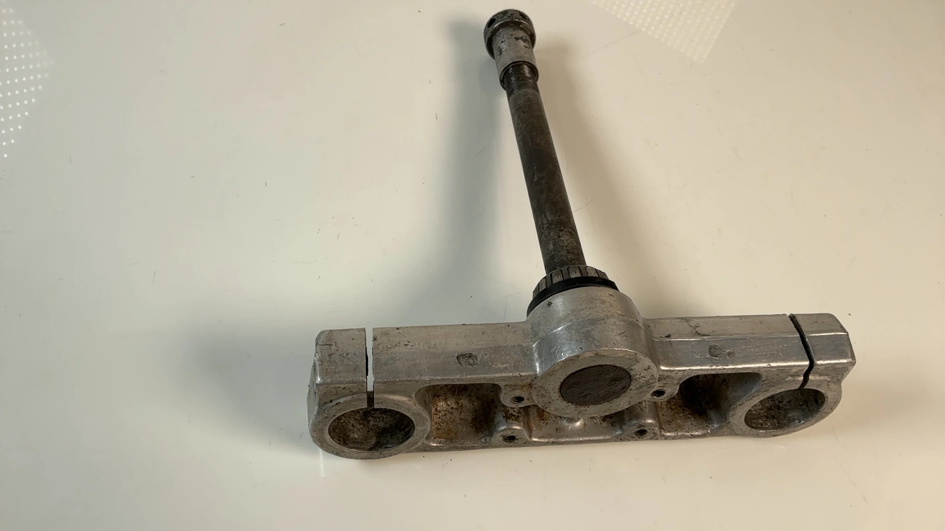 Can-Am MX-6 MX6 125cc Lower Triple Tree Fork Clamp 1980 OEM N/A Marzocchi - Image 2
