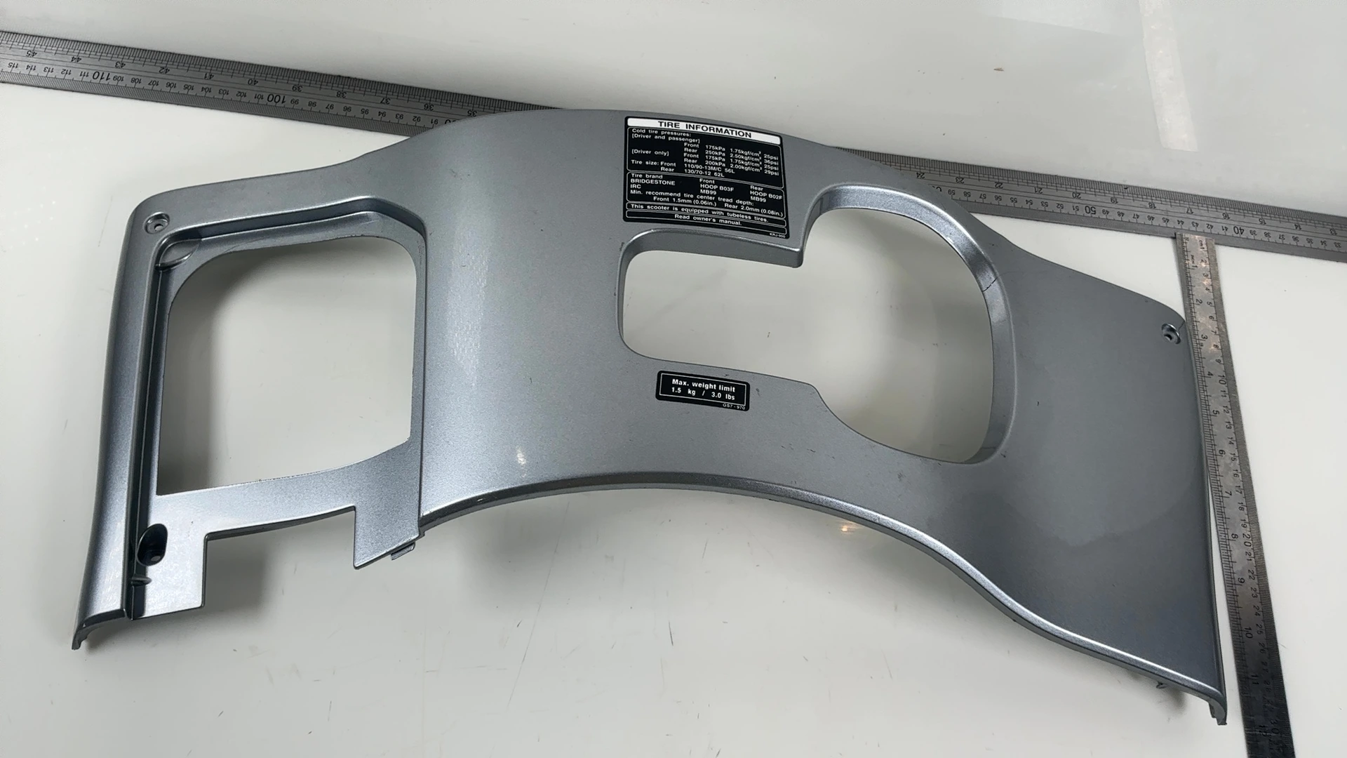 Honda S-Wing FES 125 150 Scooter Panel Inner Cover 2007-2013 OEM 64350-KRJ-7900 - Image 3