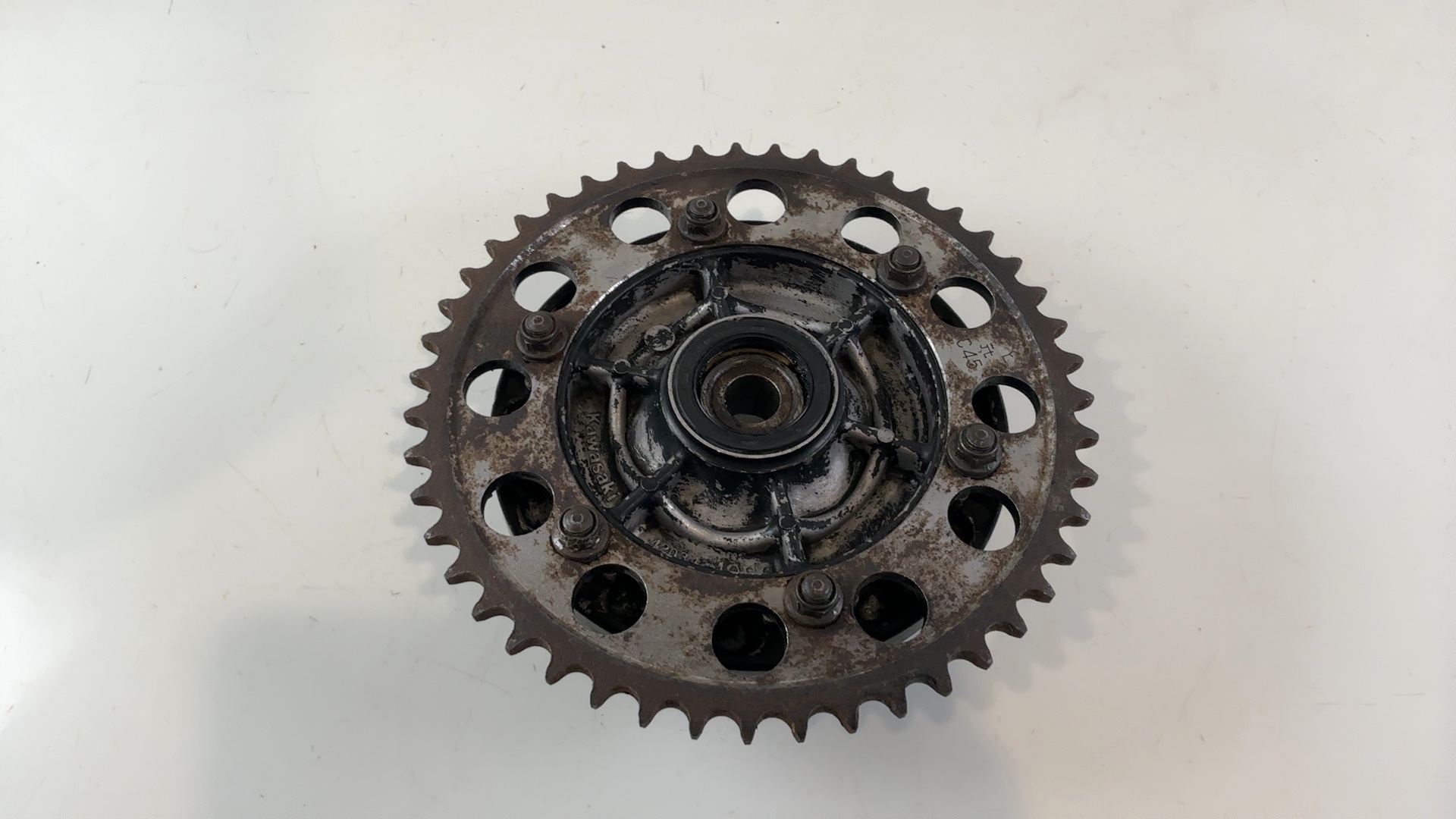 Kawasaki GPX750R ZX750F 750cc Rear Sprocket Hub Carrier 1987-1990 OEM 42034-1090 - Image 1
