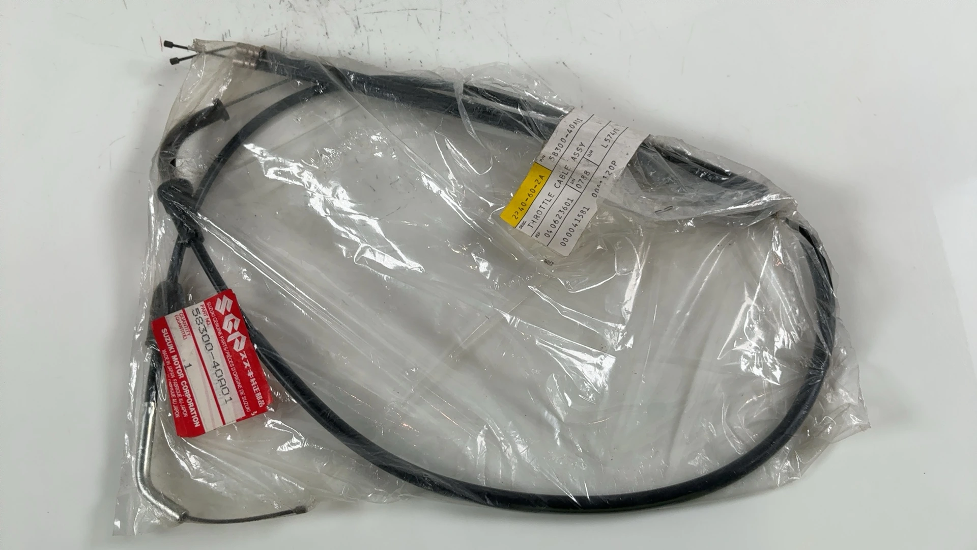 Suzuki RG250 Gamma GJ21B 250CC Throttle Cable 1986-1987 OEM 58300-40A01 - Image 6