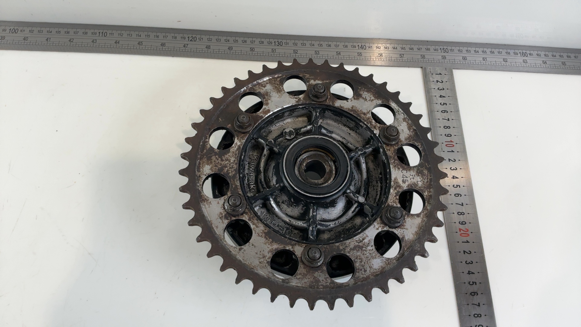 Kawasaki GPX750R ZX750F 750cc Rear Sprocket Hub Carrier 1987-1990 OEM 42034-1090 - Image 4