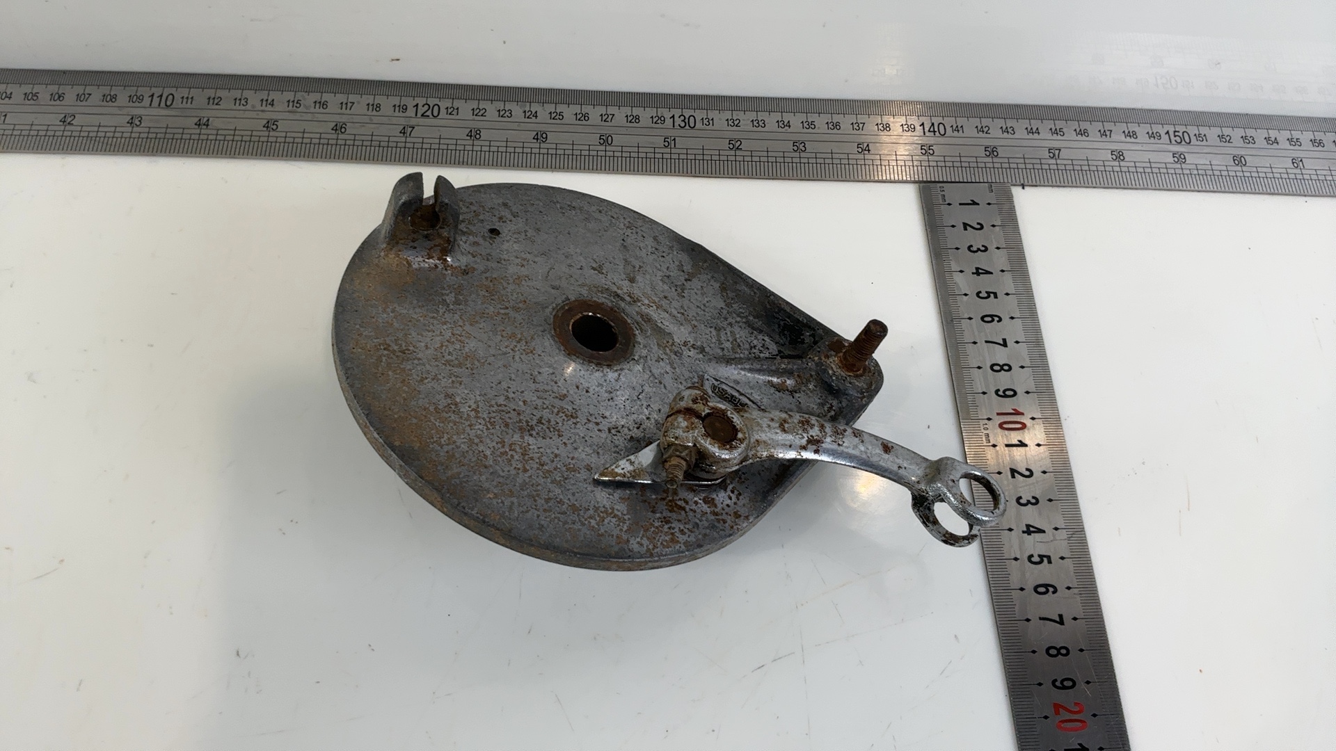 Kawasaki KS125 KS 125 Front Brake Plate 1974 1975 OEM 41035-049-80 - Image 4
