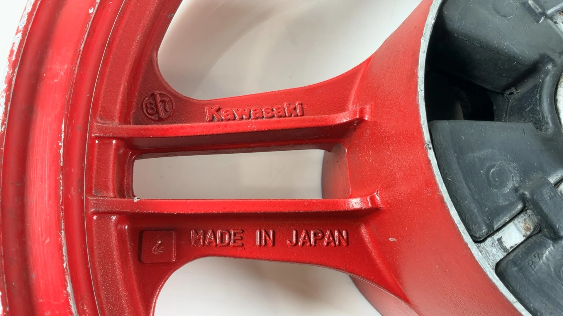 Kawasaki Ninja GPZ500 EX500 500cc Rear Wheel Rim 1987-93 OEM 41073-1413 Asahi 1 - Image 8