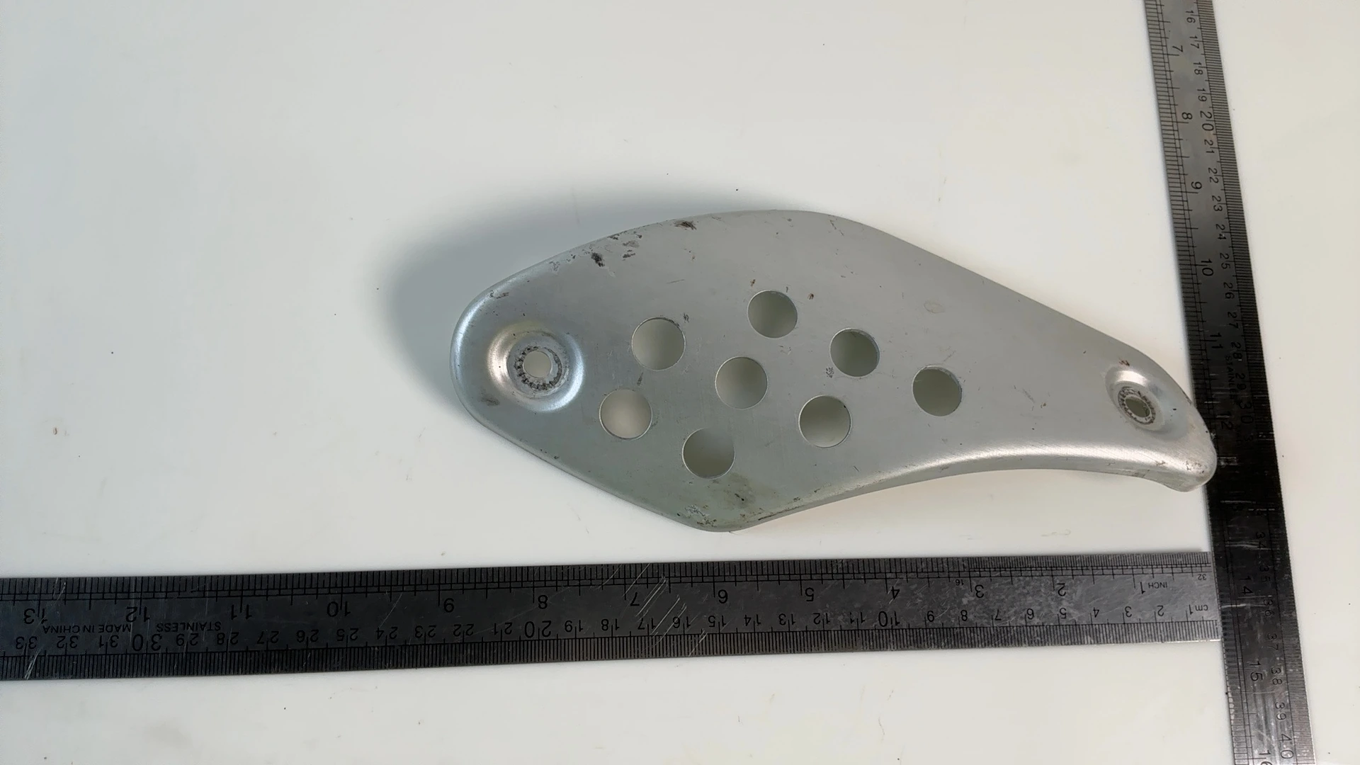 BMW F650GS R13 650cc Right Exhaust Muffler Heat Shield 2000-2007 OEM 18122343584 - Image 3