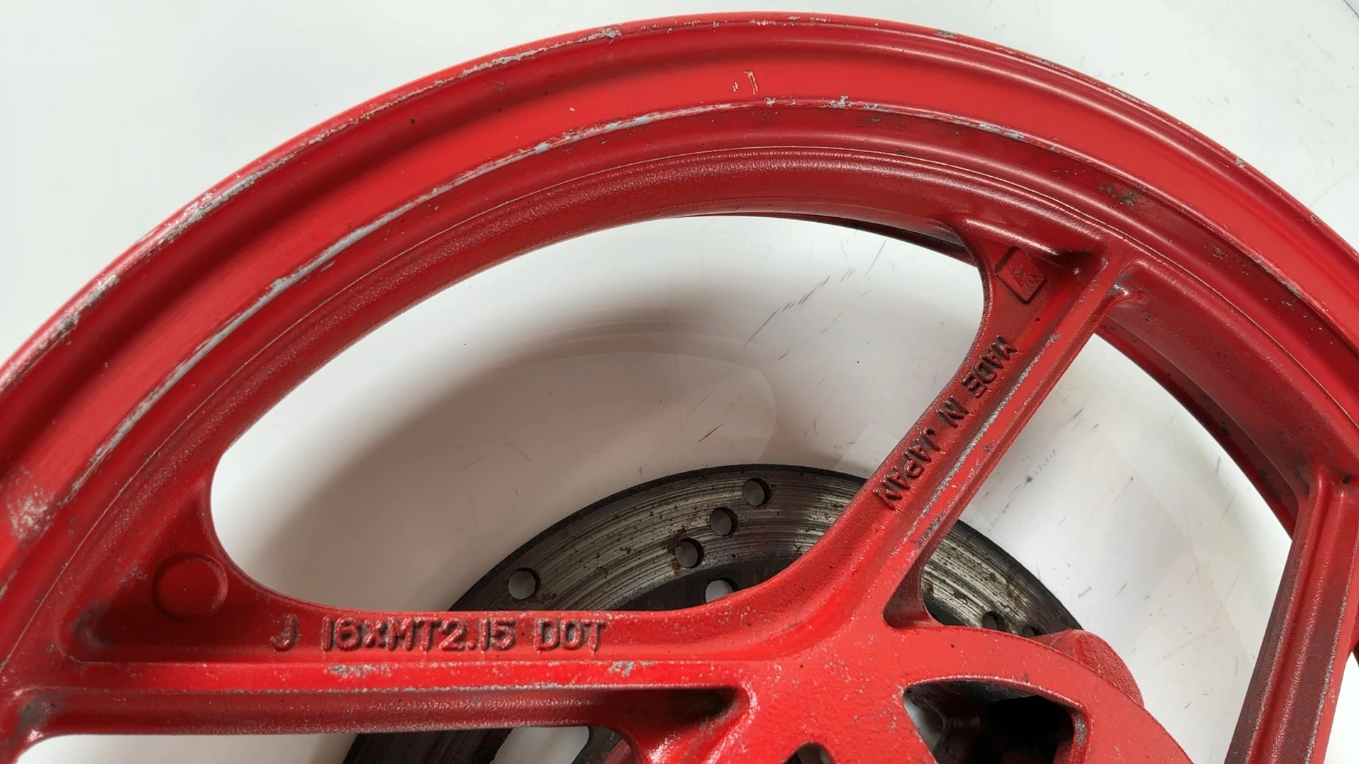 Kawasaki Ninja 250R EX250 Front Wheel Rim 1988-2007 OEM 41073-1365 Asahi F-1210 - Image 8