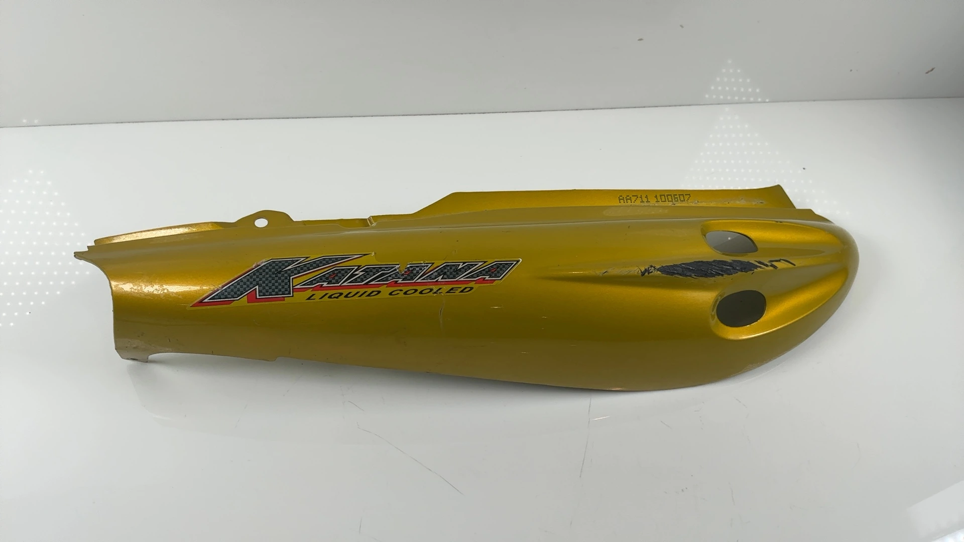 Suzuki Katana AY50 50cc Right Rear Tail Fairing Cowl 1997-2004 OEM 47111-35E00 - Image 2