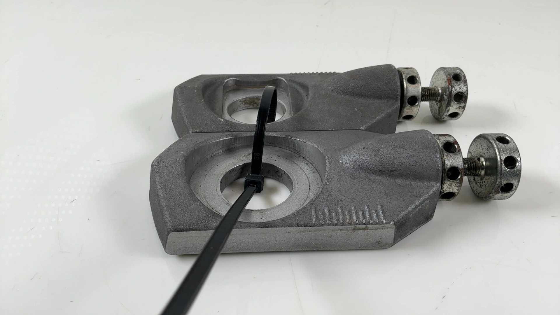 Ducati 749 999 749cc 999cc Swingarm Chain Adjuster Block 2003 2004 OEM 37310353A - Image 4