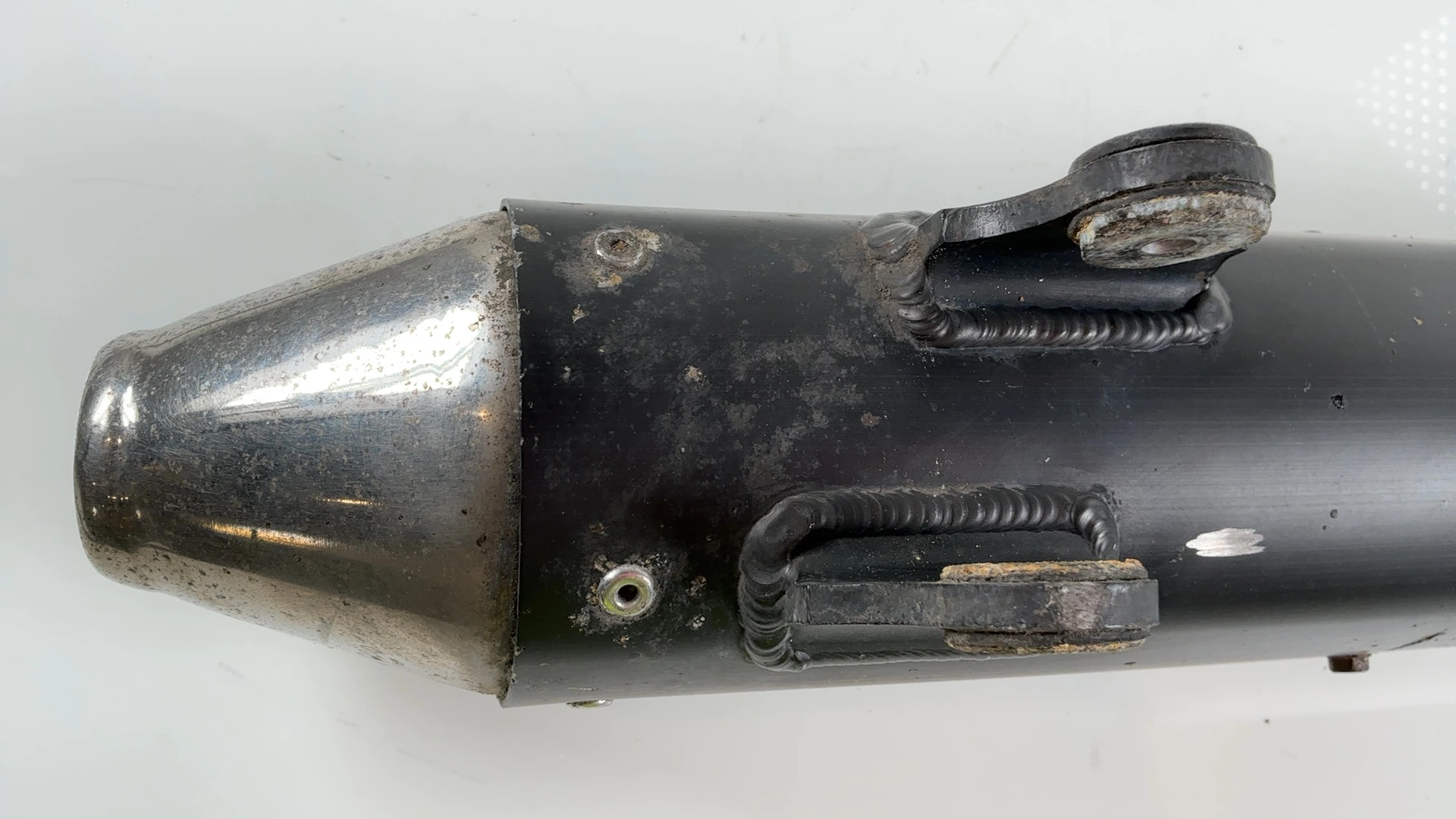 KTM Duke II 640 LC4 640CC Left Exhaust Muffler Silencer 1999-06 OEM 58705070000 - Image 7