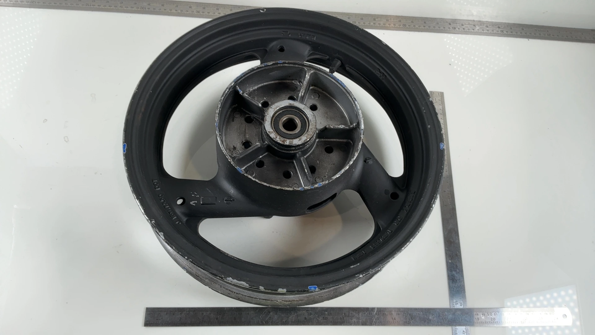 Yamaha FJ1200 1200cc Rear Wheel Rim 1988-1993 OEM 2XW-25338-00 ENKEI 16x3.50 - Image 3