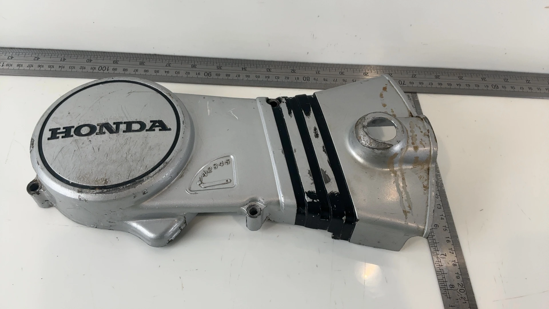 Honda H100 S2 H100S 100cc Left Engine Magneto Cover 1984-1988 OEM 11341-168-000 - Image 3