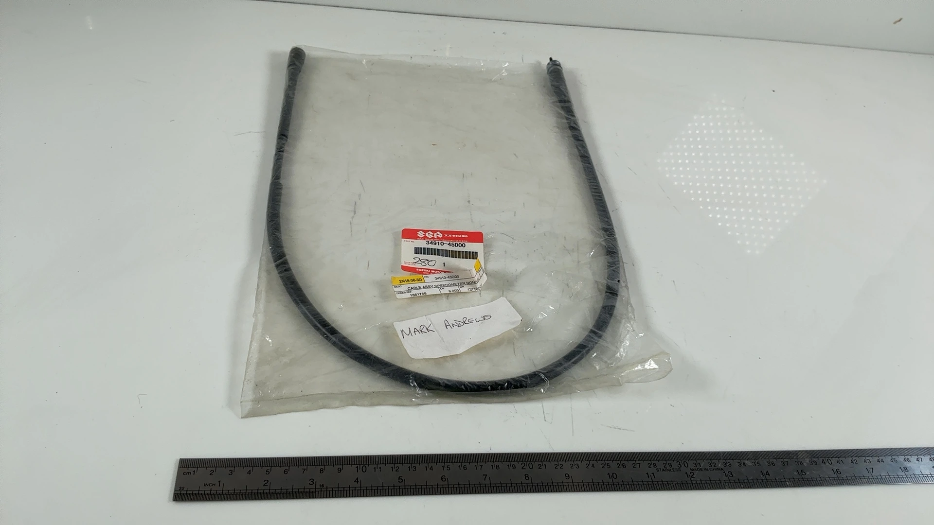 Suzuki GS500 GSF400 500cc 400cc Speedometer Cable 1991-2009 OEM 34910-45D00 - Image 5