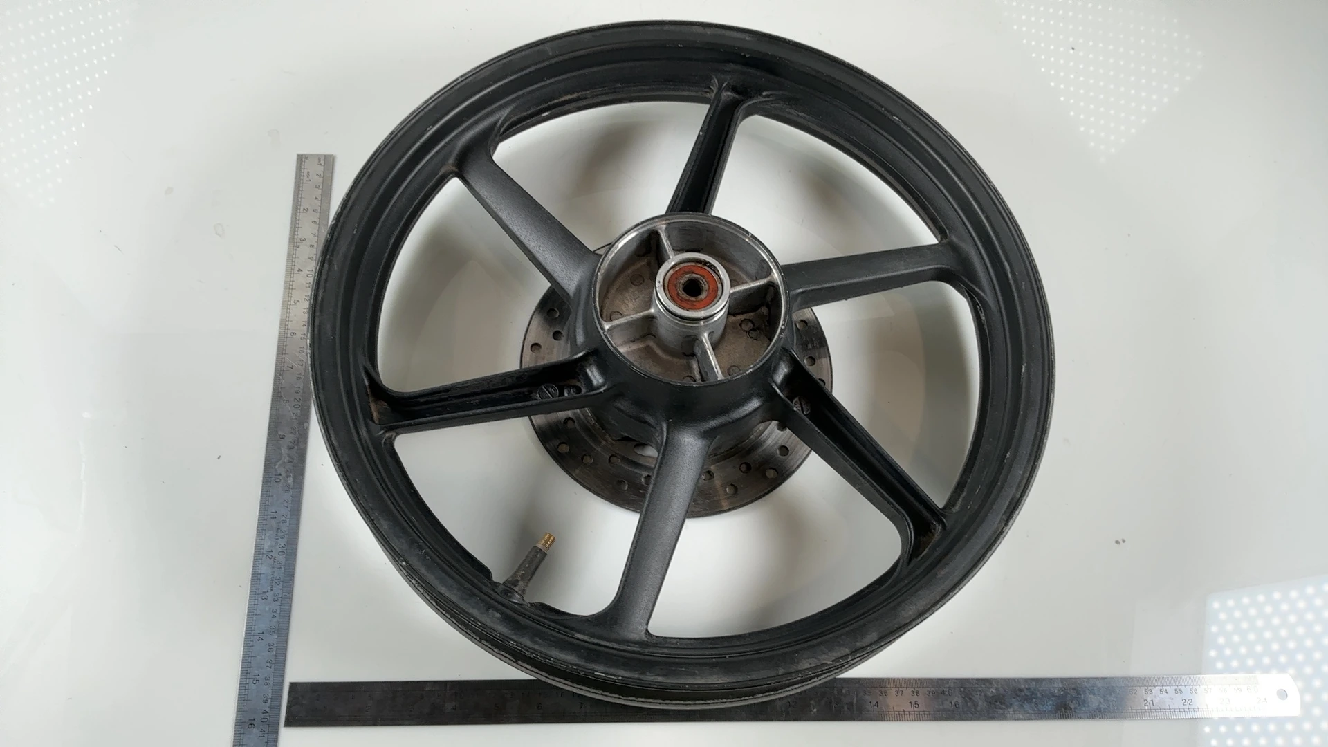 Honda CBR 125 R 125cc Rear Wheel Rim 2004-2010 OEM 42650-KPP-901ZA Enkei 89S - Image 4