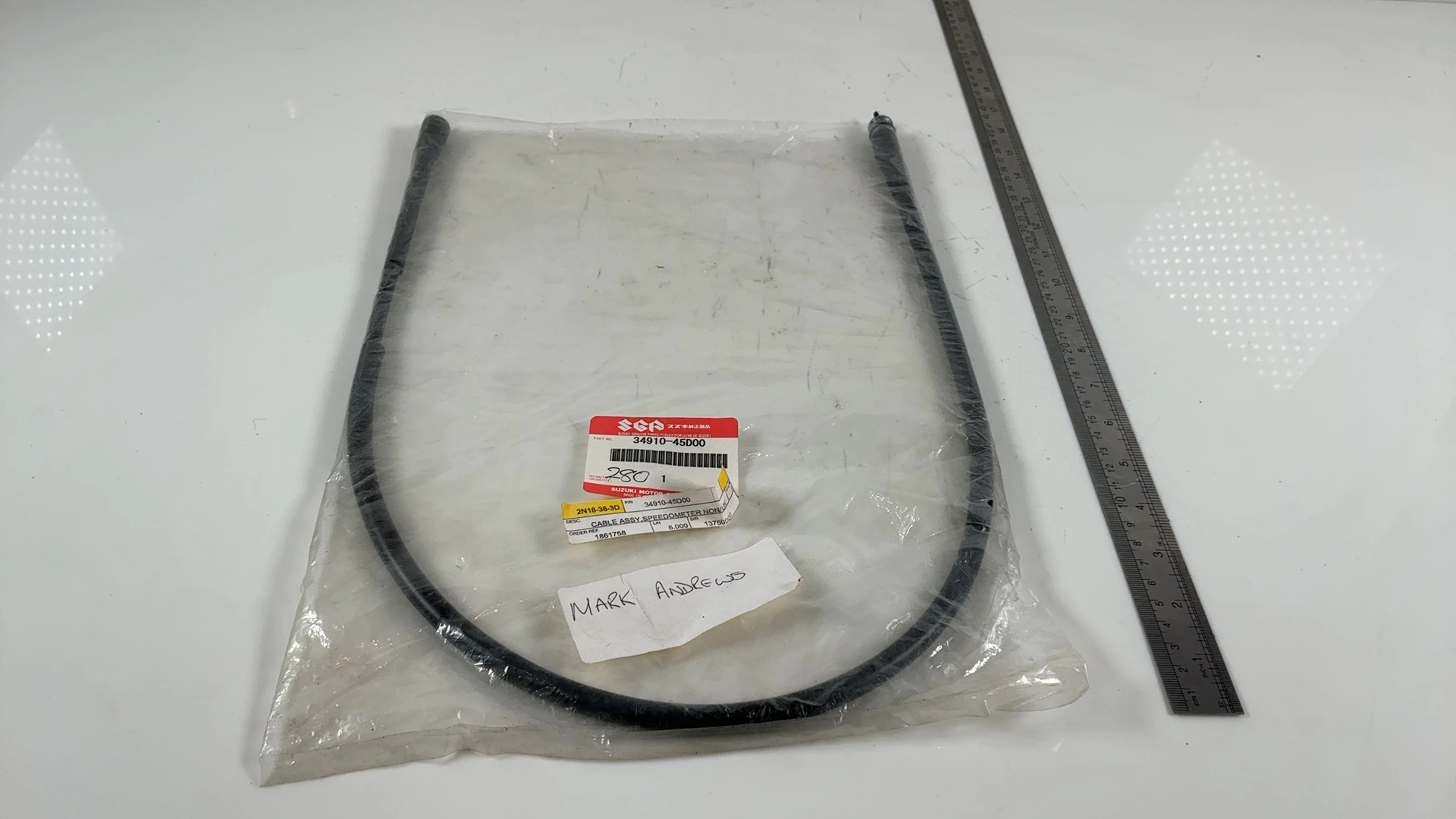 Suzuki GS500 GSF400 500cc 400cc Speedometer Cable 1991-2009 OEM 34910-45D00 - Image 3