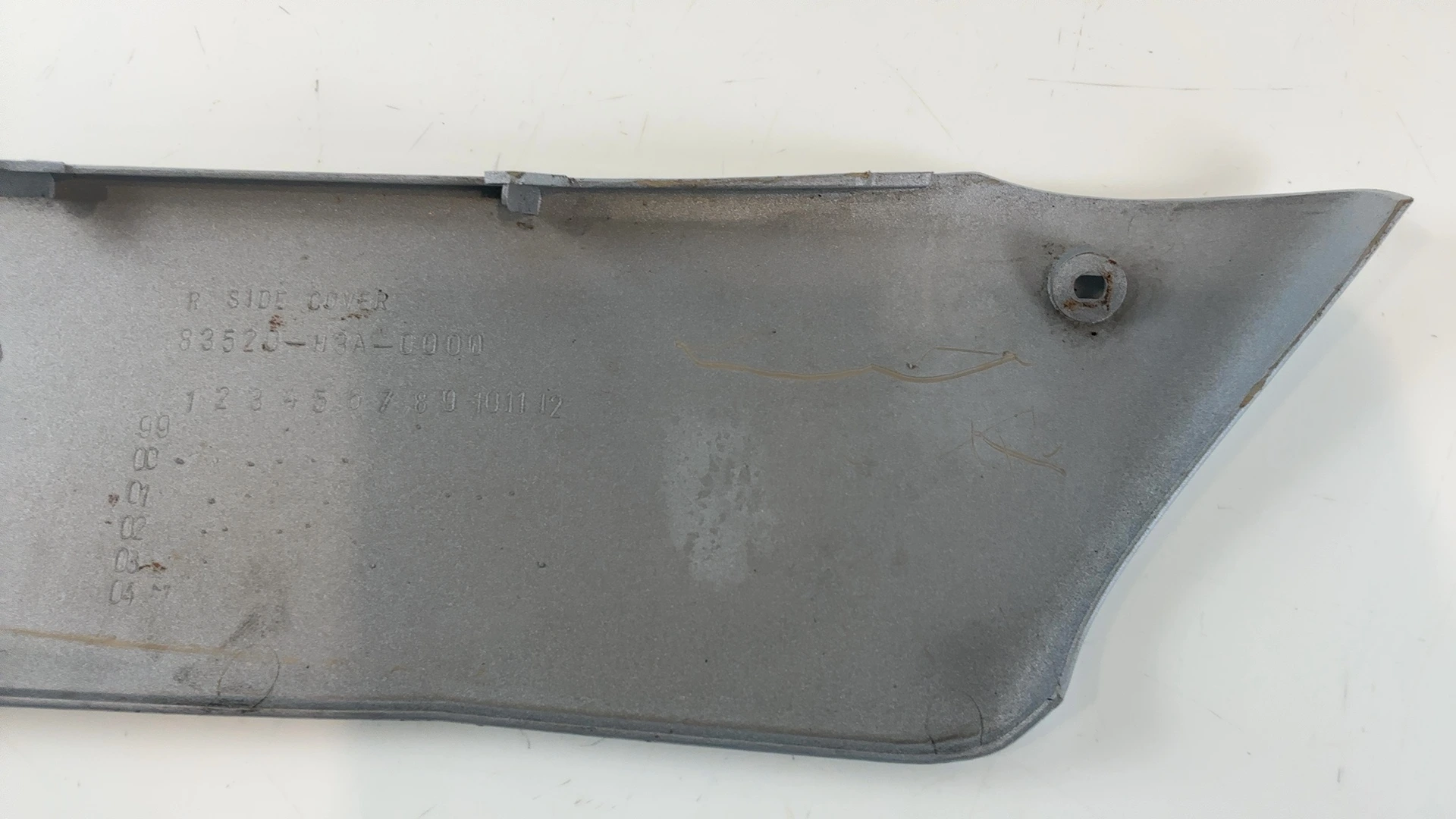SYM Euro MX HF12W3-6 125 Right Side Fairing Cover 2002-2008 OEM 83580-H3A-0000 - Image 7