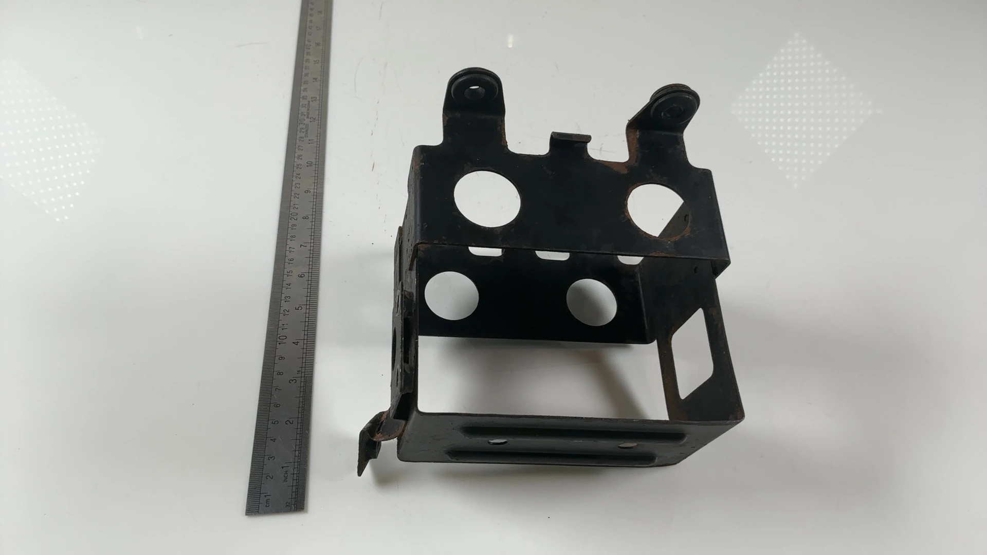 Kawasaki Z250FT KZ250A 250cc Battery Box Case Bracket 1979-1982 OEM 32097-1021 - Image 4