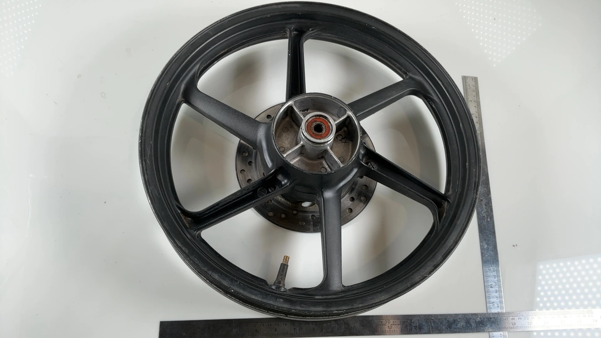 Honda CBR 125 R 125cc Rear Wheel Rim 2004-2010 OEM 42650-KPP-901ZA Enkei 89S - Image 3