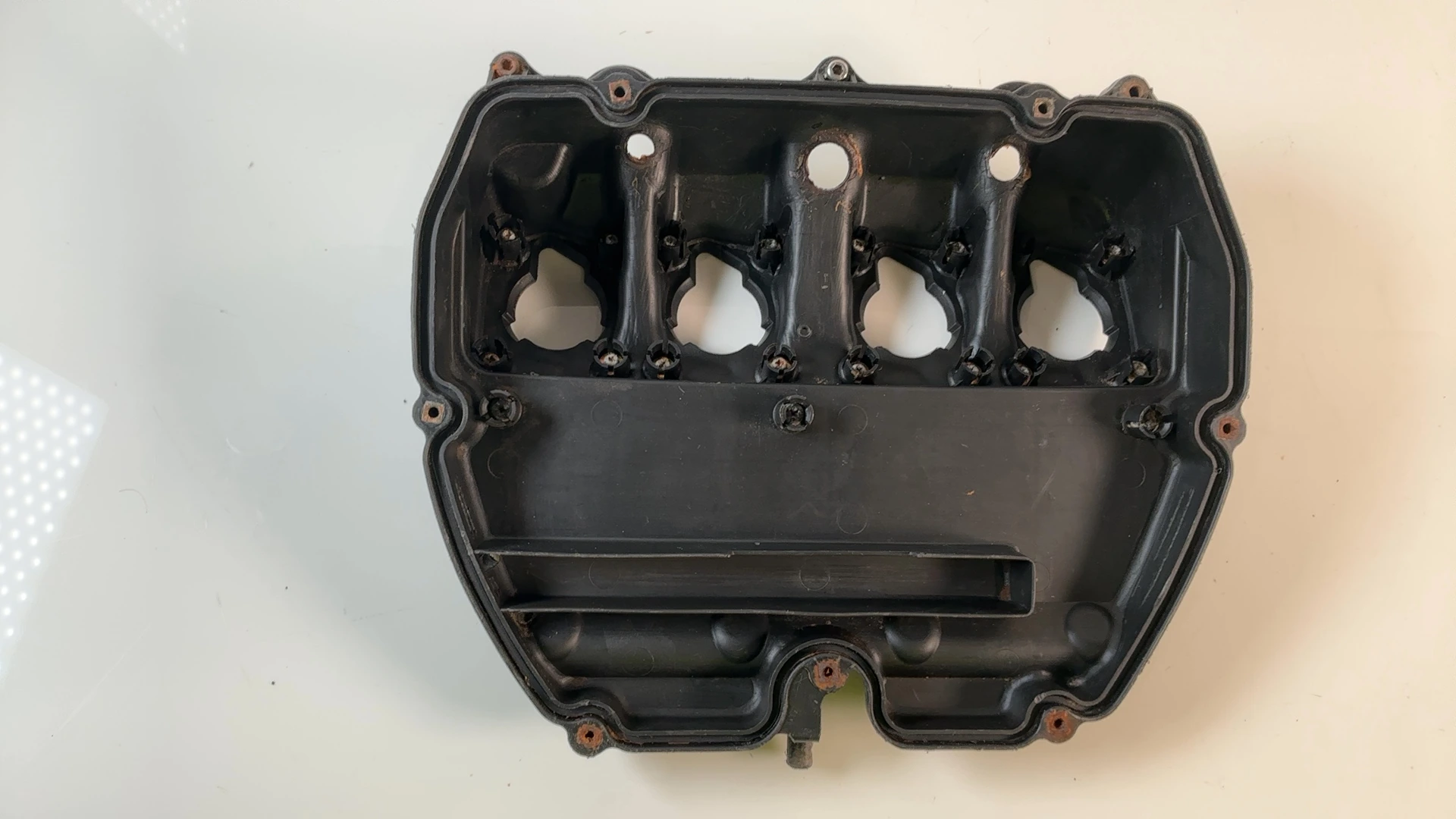 Honda CBR600F2 PC25 600cc Airbox Lower Filter Base Plate 1991-1994 OEM 17231-MV9 - Image 2