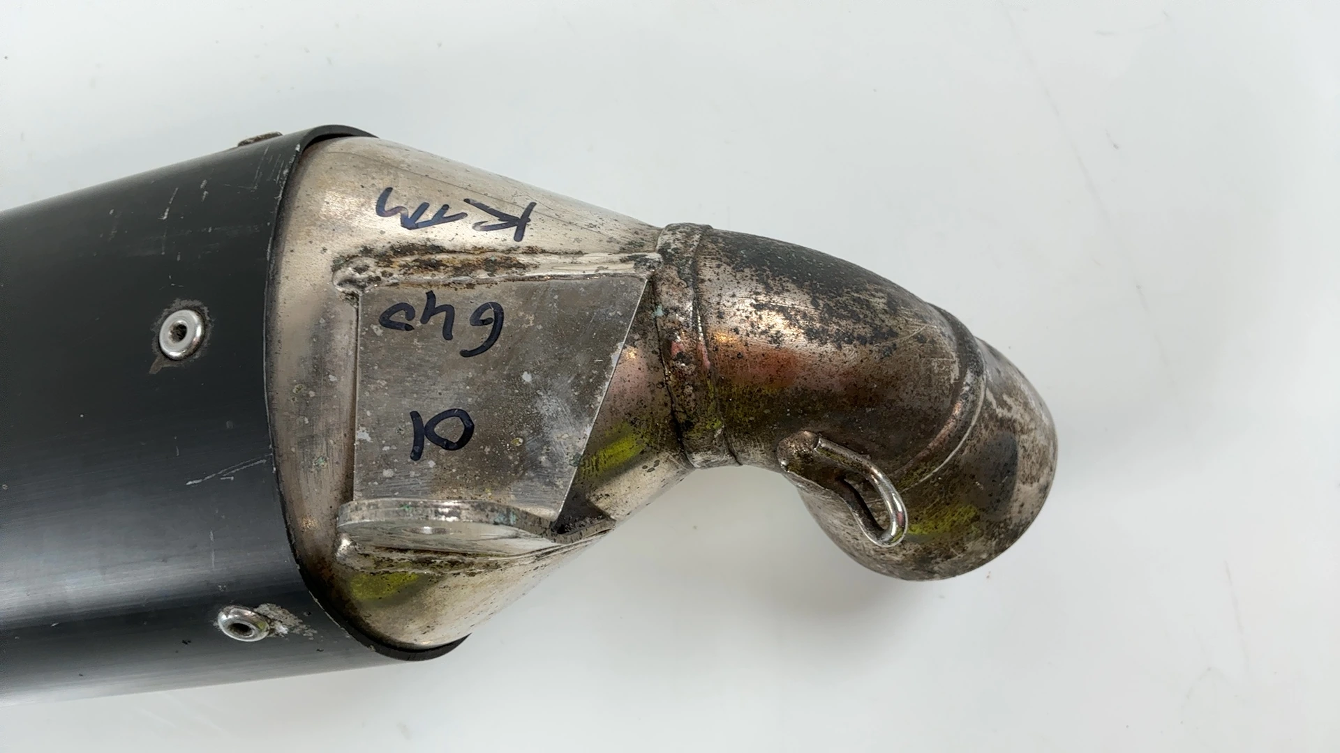 KTM Duke II 640 LC4 640CC Left Exhaust Muffler Silencer 1999-06 OEM 58705070000 - Image 5