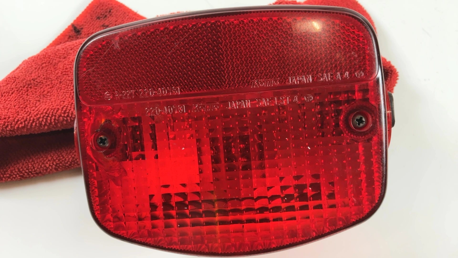 Kawasaki KZ650 KZ650C 650cc Rear Brake Tail Light Lens 1977-1983 OEM  23026-034 - Image 6