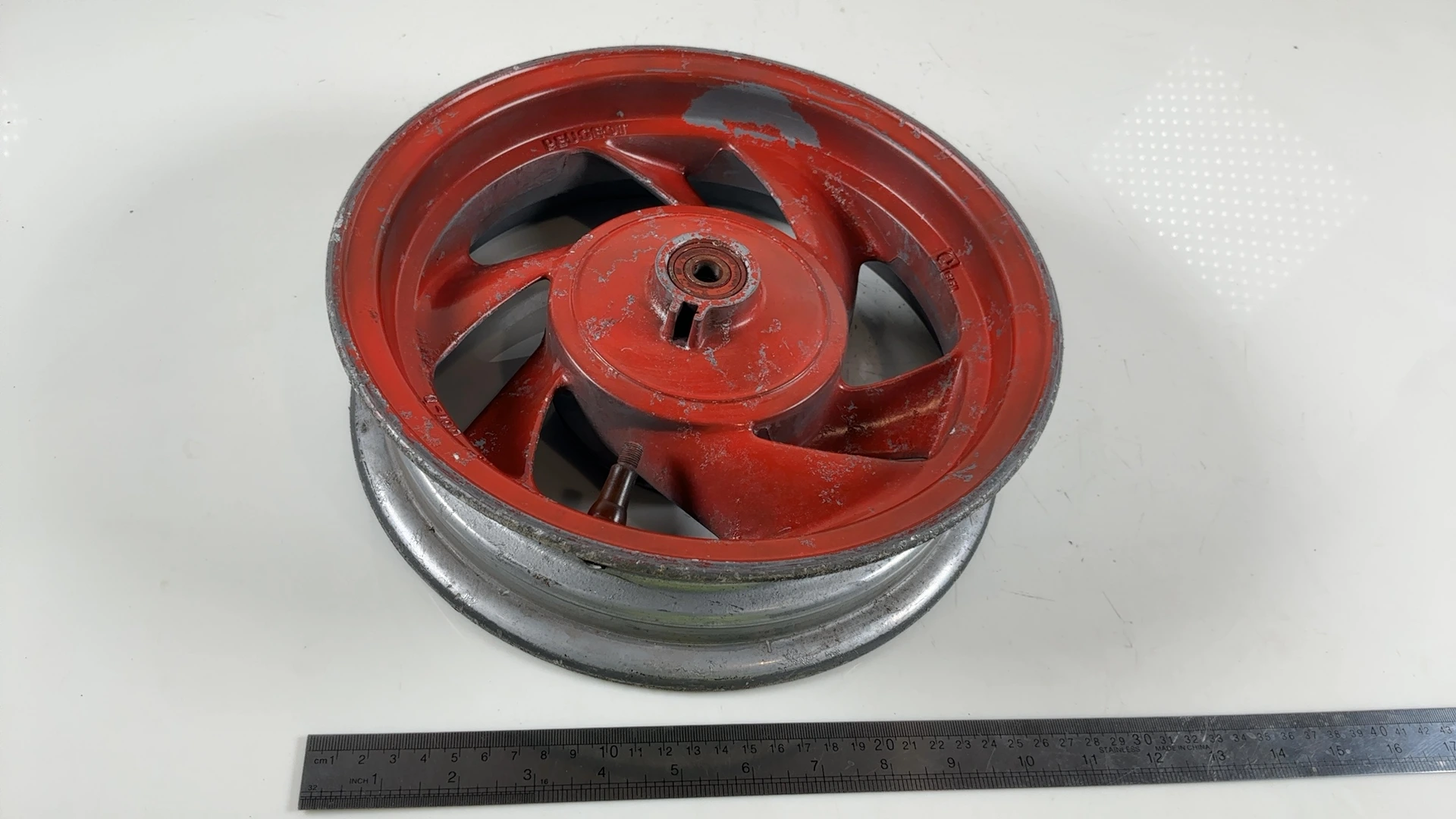 Peugeot Zenith 50 Front Wheel Rim 1994-1999 OEM 733628GW 2.5x10 - Image 5