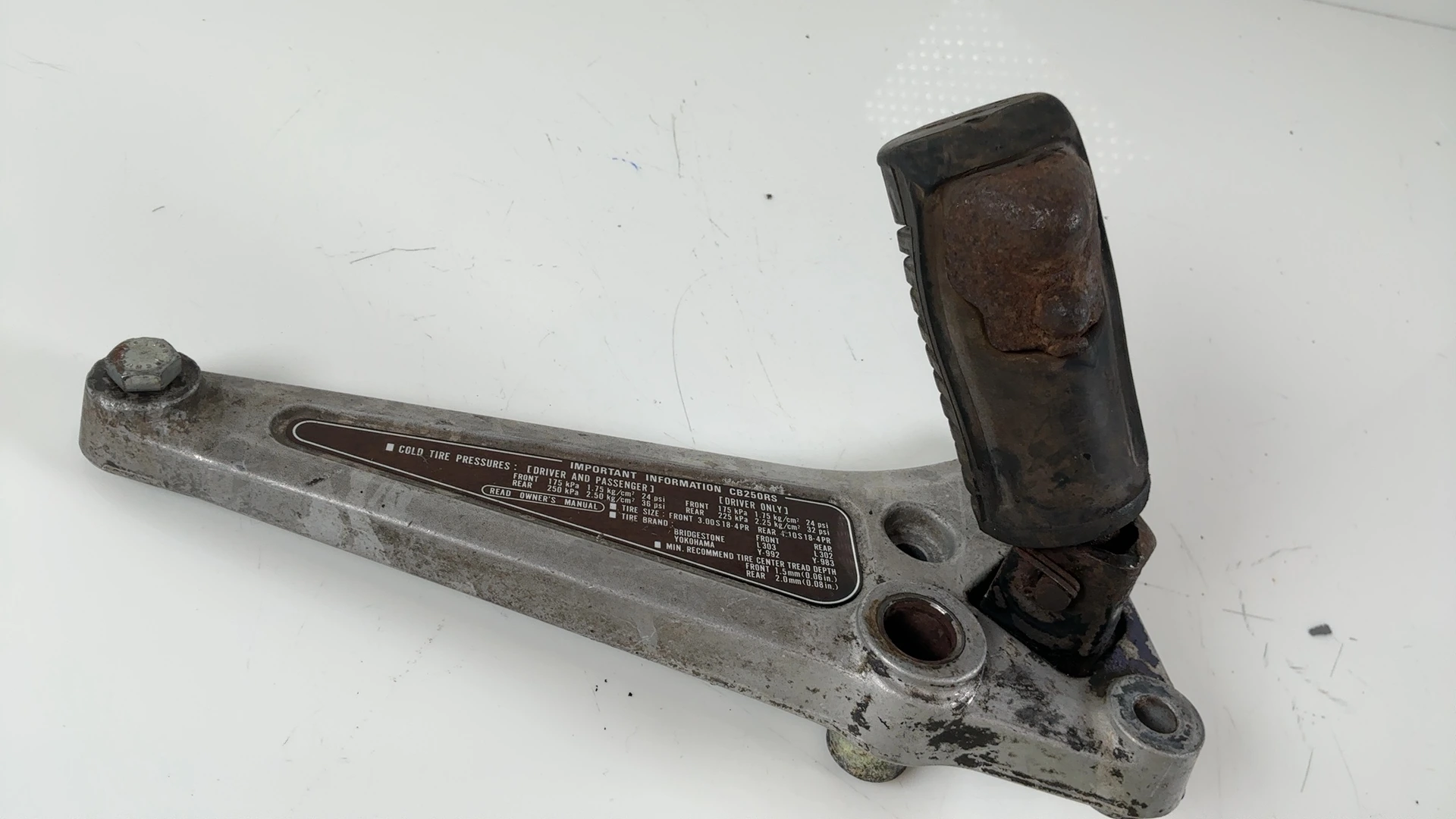 Honda CB250RS MC02 250cc Right Footrest Hanger Bracket 1980-85 OEM 50640-MC0-000 - Image 7