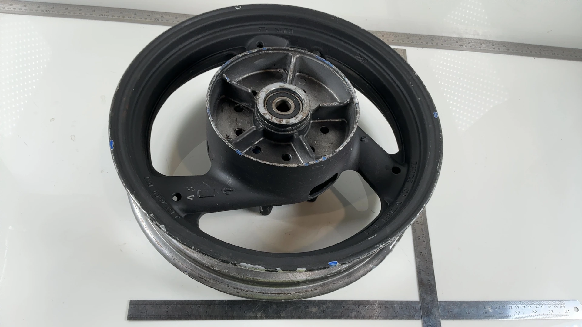 Yamaha FJ1200 1200cc Rear Wheel Rim 1988-1993 OEM 2XW-25338-00 ENKEI 16x3.50 - Image 5