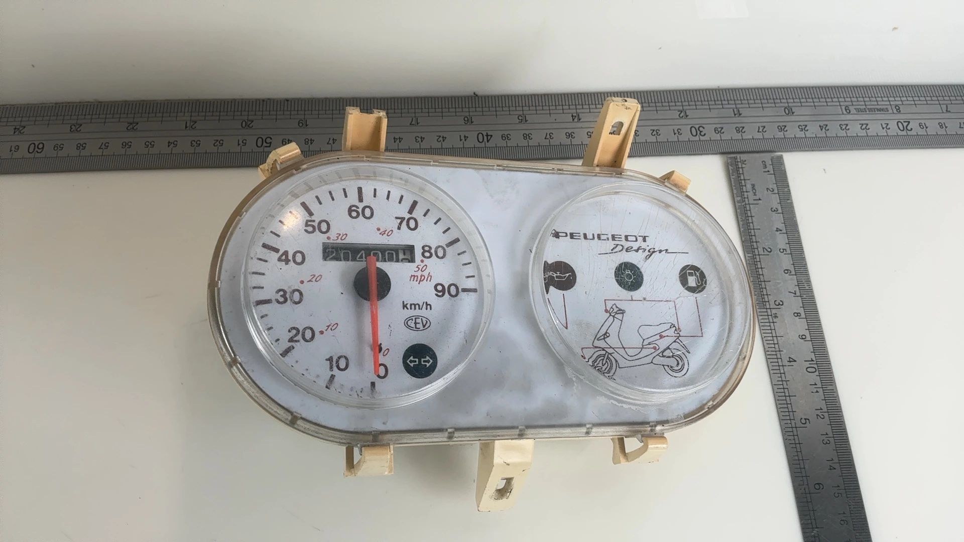 Peugeot Zenith Buxy Speedake 50 CC Speedometer 1994 1999 OEM 4542701 CEV 4557701 - Image 3