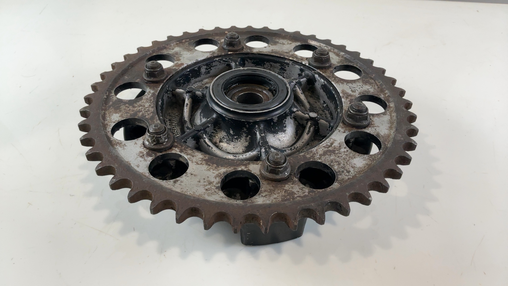 Kawasaki GPX750R ZX750F 750cc Rear Sprocket Hub Carrier 1987-1990 OEM 42034-1090 - Image 3