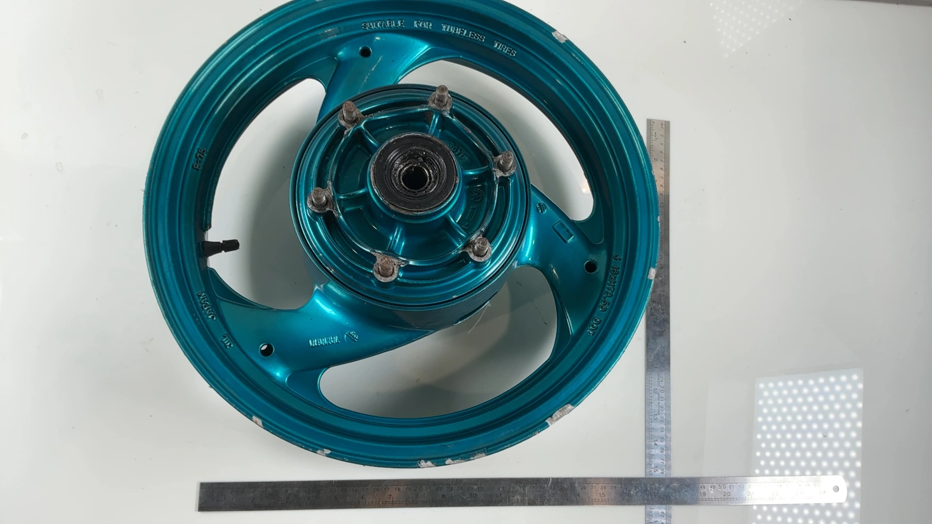 Yamaha FJ1200 3CV 1200cc Rear Wheel Rim 1989-1997 OEM 3CV-25338-00-WG Asahi R-75 - Image 3