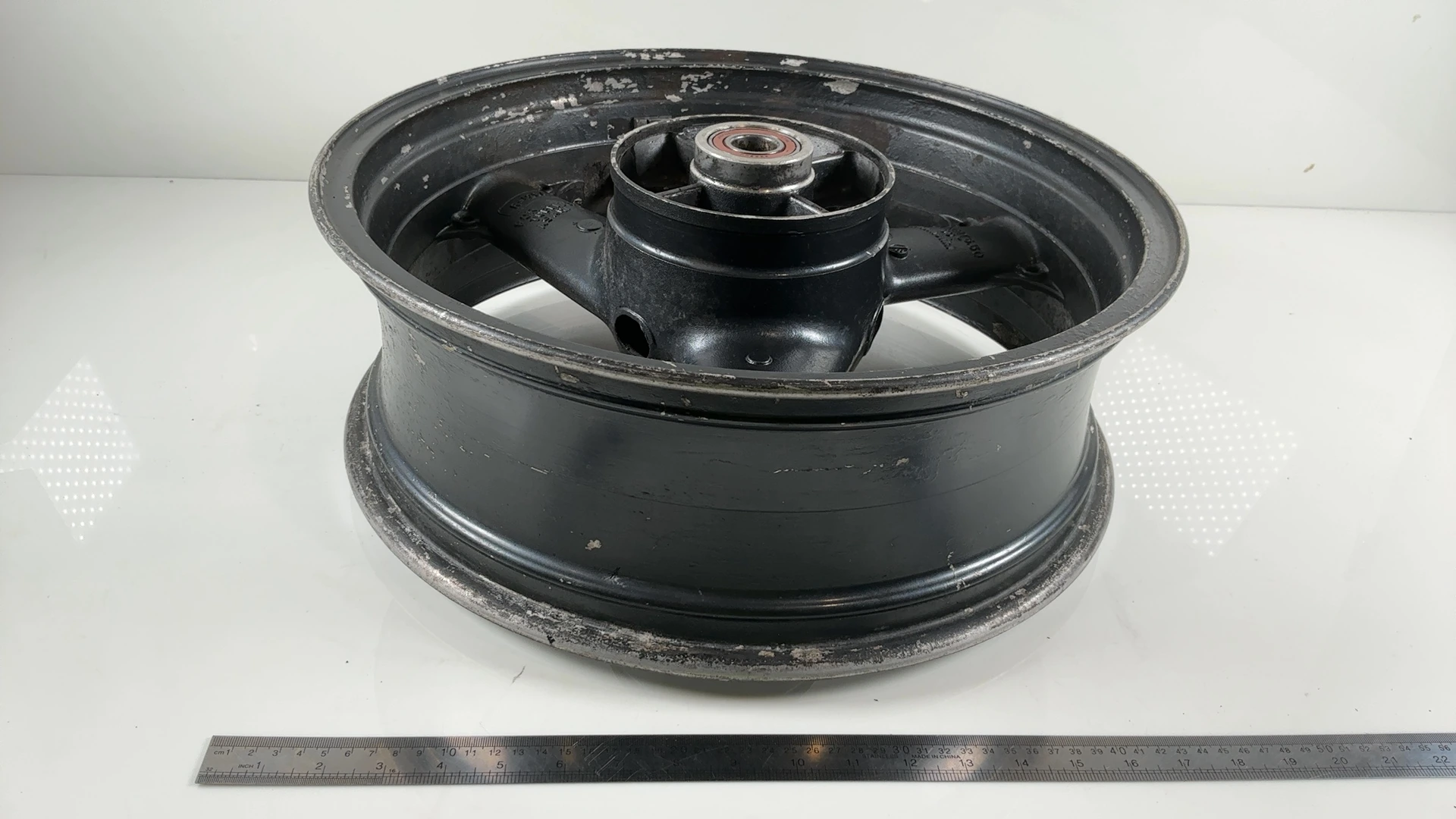 Kawasaki Ninja ZXR750 ZX750H 750cc Rear Wheel Rim 1989 1990 OEM 41073-1323-DH - Image 3