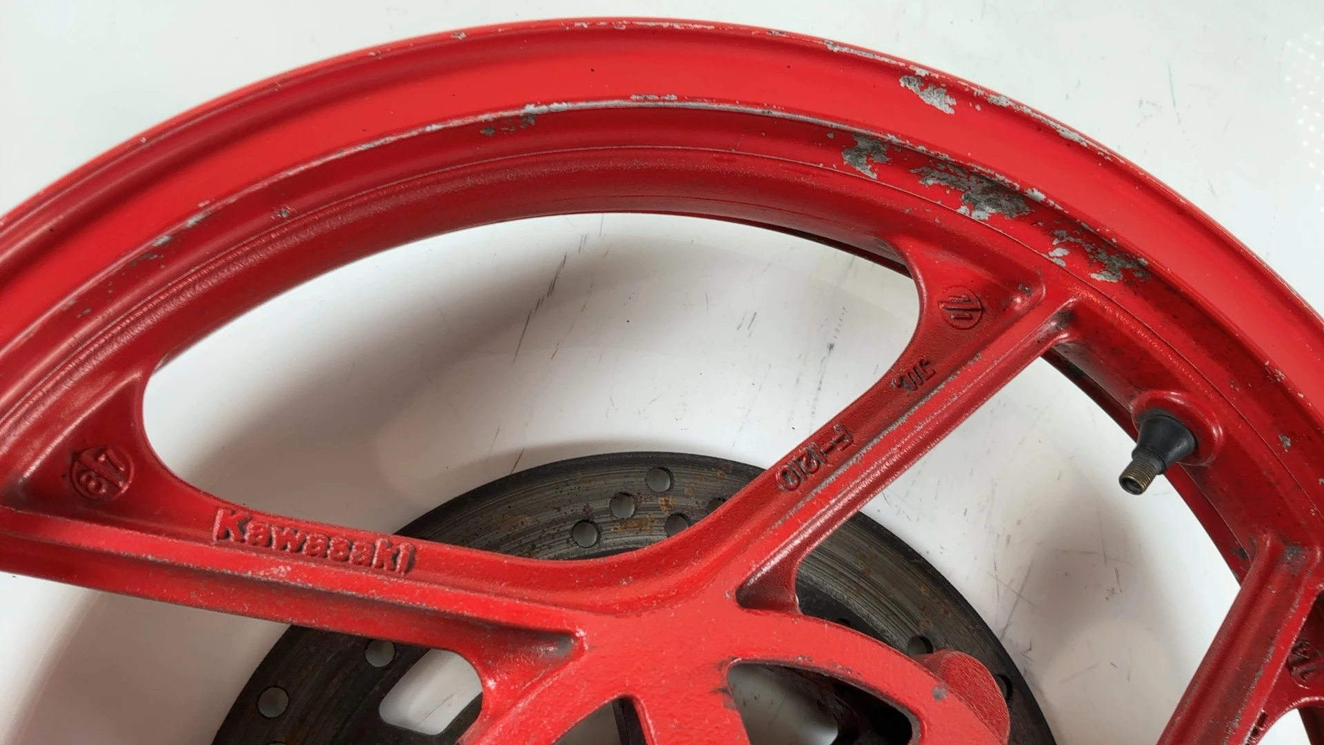 Kawasaki Ninja 250R EX250 Front Wheel Rim 1988-2007 OEM 41073-1365 Asahi F-1210 - Image 7