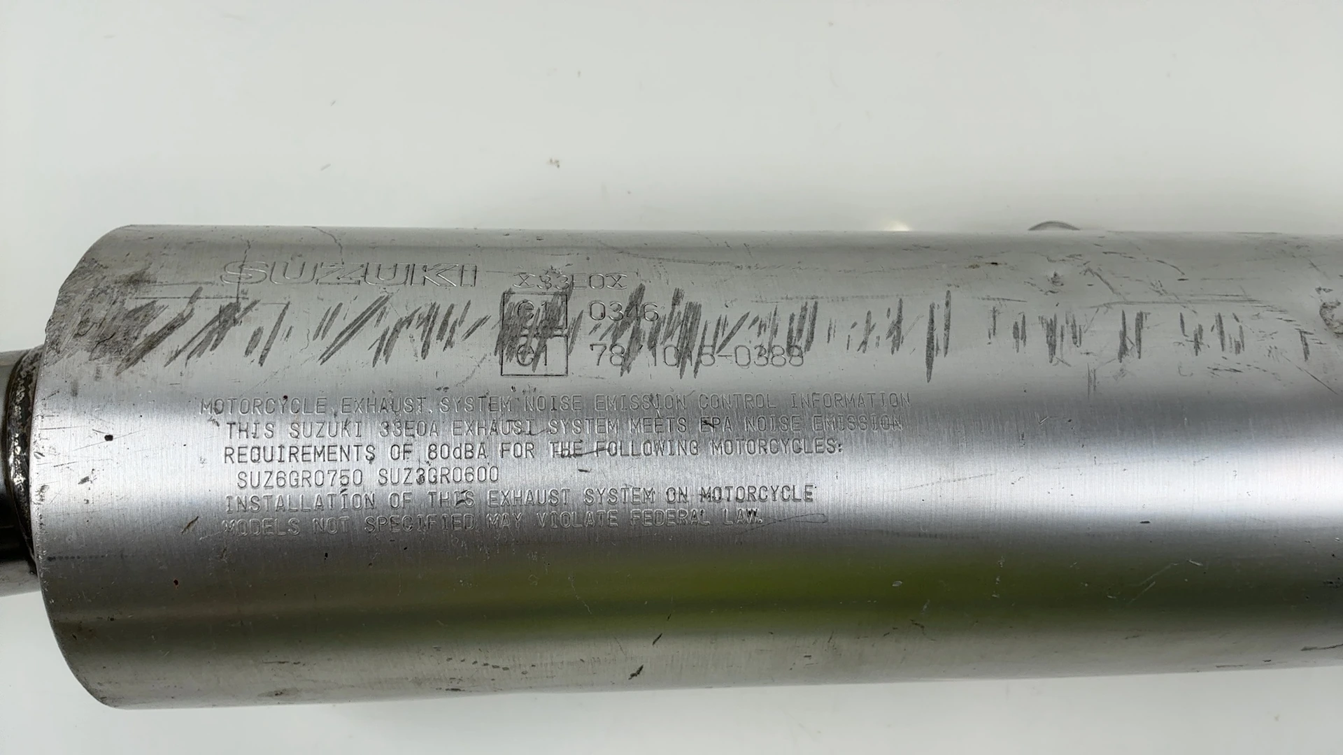 Suzuki GSXR 600 GSX-R600 Right Exhaust 2004-2005 OEM 14310-29G60 SUZ3GR0600 - Image 5