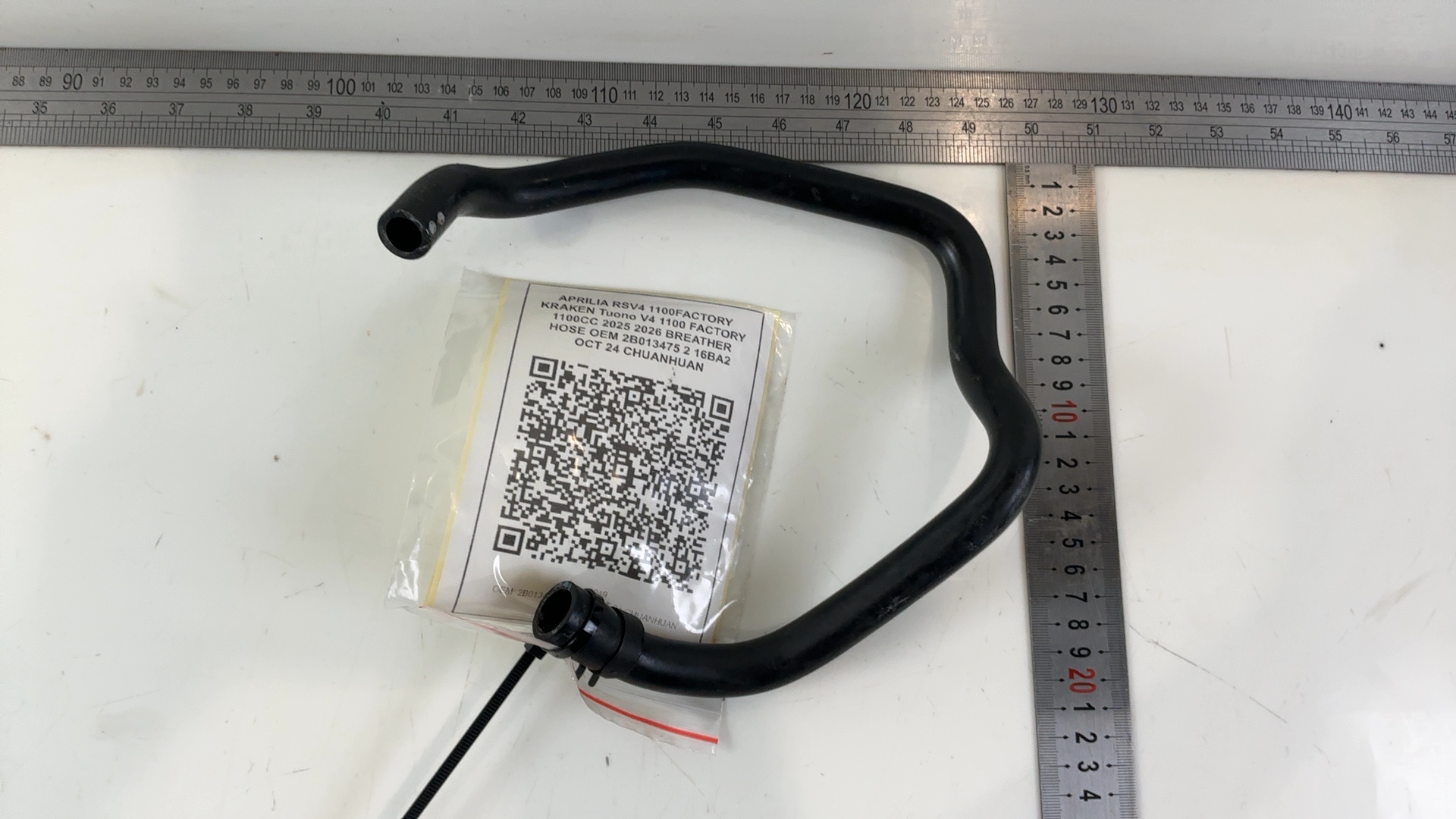 Aprilia RSV4 Tuono V4 1100 Engine Breather Hose 2021-2026 OEM 2B013475 - Image 3