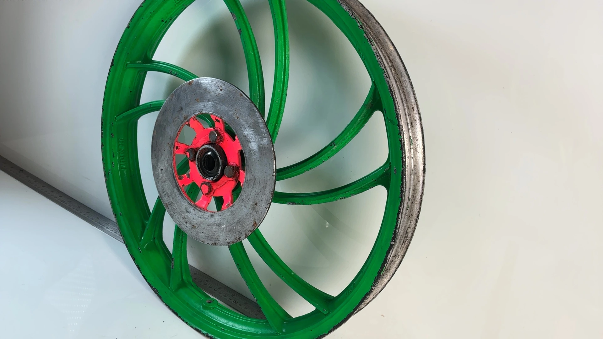 Yamaha RZ50 5R2 50cc Front Wheel Rim 1981-1985 OEM 5R2-25168-00-98 Asahi F-12 - Image 6