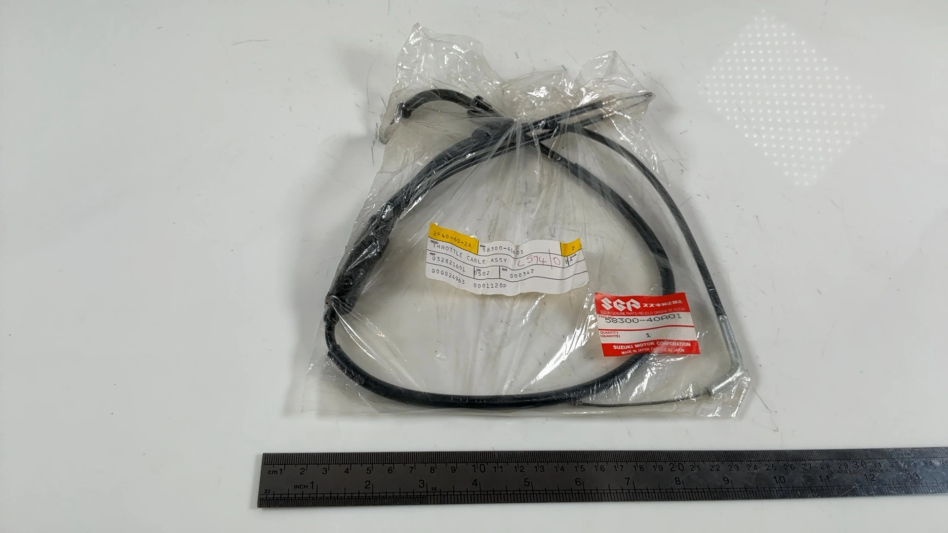 Suzuki RG250 Gamma GJ21B 250CC Throttle Cable 1986-1987 OEM 58300-40A01 - Image 5