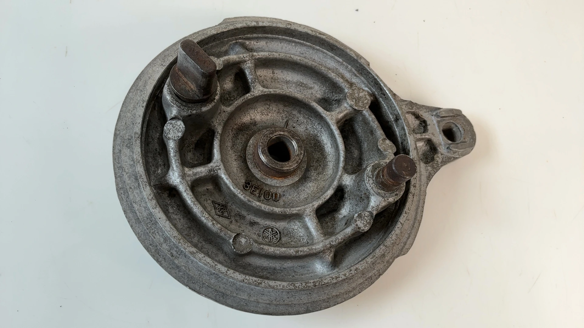 Yamaha Trailmaster L5T 100cc Rear Brake Plate 1969 1970 OEM 3E1-25321-00 3E100 - Image 6