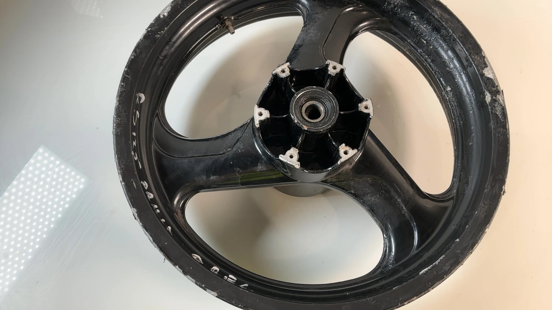 APRILIA RS 125 125CC REAR WHEEL RIM 1995-1998 OEM AP8125950 GRIMECA - Image 1