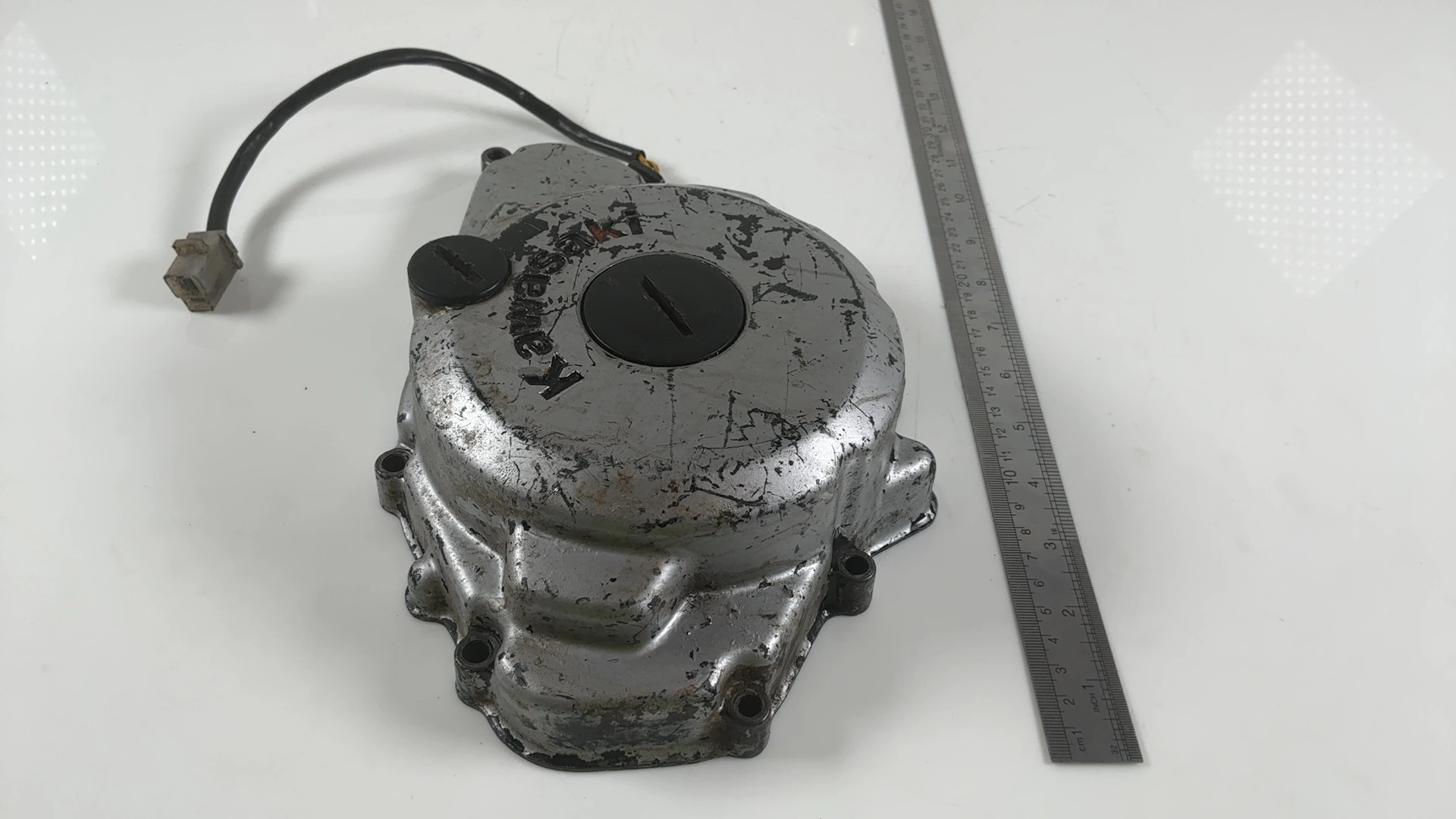 Kawasaki KLE 500 LE500A 500cc Left Stator Engine Cover 1991-2004 OEM 14031-1202 - Image 3