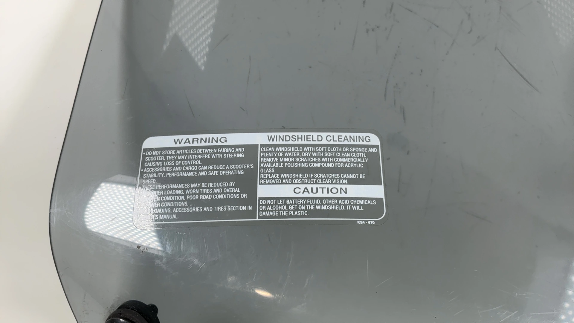 Honda SCV Lead 100 SCV100 100cc Windscreen 2003-2008 OEM 08R80-KRP-800 - Image 6