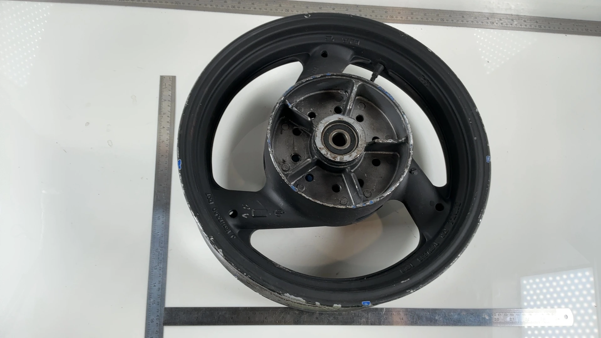 Yamaha FJ1200 1200cc Rear Wheel Rim 1988-1993 OEM 2XW-25338-00 ENKEI 16x3.50 - Image 4