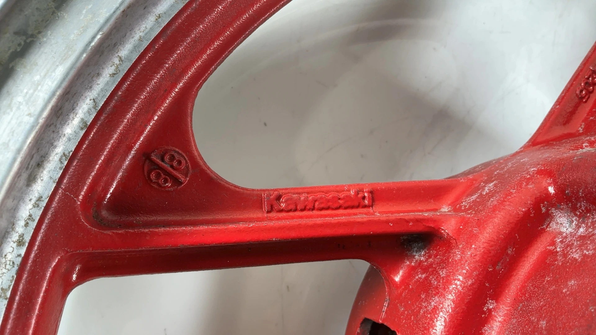 Kawasaki Ninja ZX600C 600 Front Wheel Rim 1988-97 OEM 41073-1360-X4 Asahi F1205 - Image 6