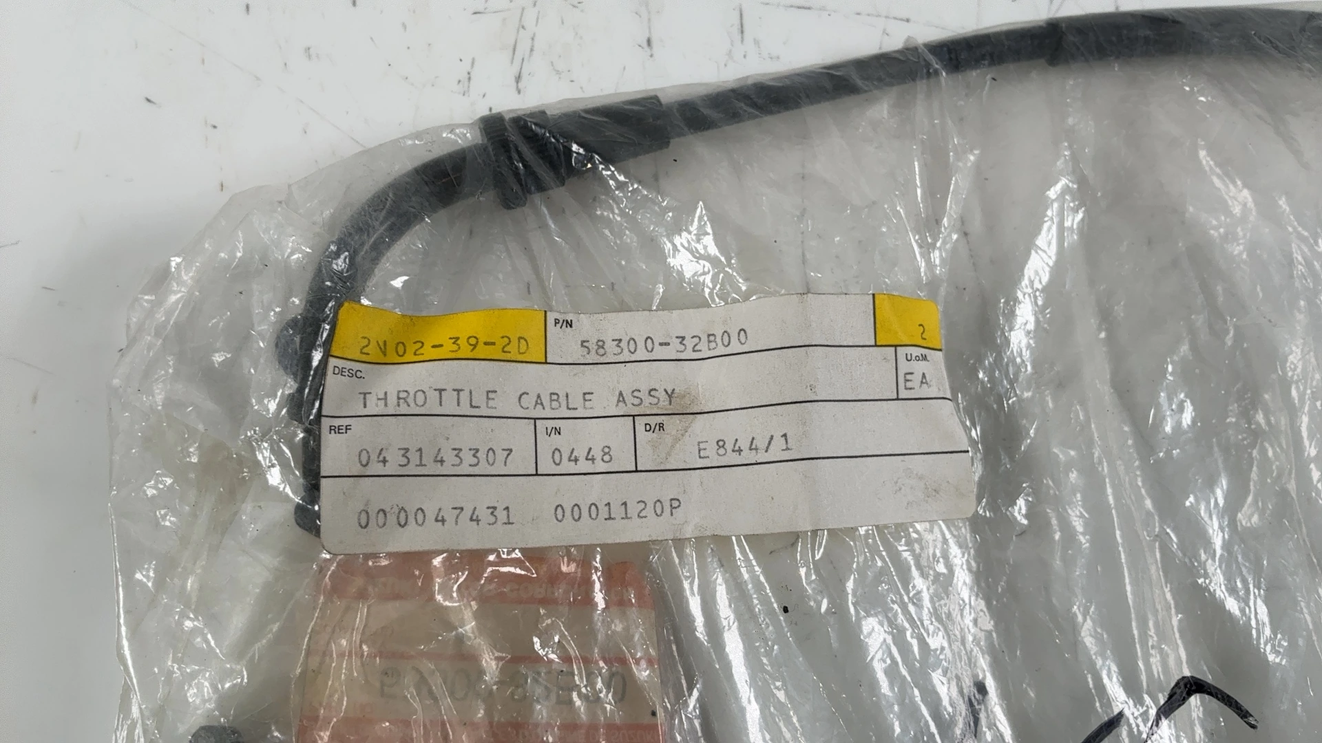 Suzuki GSX-R400 GSX-R400H 400cc Throttle Cable 1987 OEM 58300-32B00 - Image 7