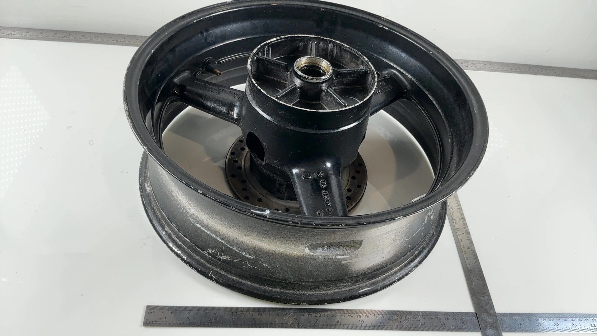 Yamaha YZF R6 YZFR6 600 Rear Wheel Rim 1999-2002 OEM 5EB-25338-00-33 ROH 5EB - Image 5