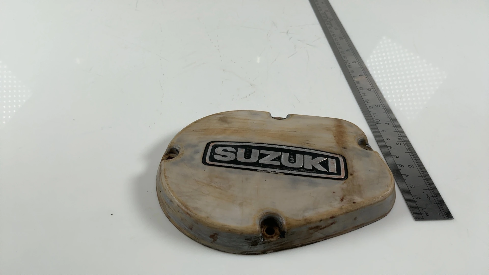 Suzuki GP100 GP125 100cc 125cc Magneto Inspection Cover 1978-82 OEM 11381-39101 - Image 3