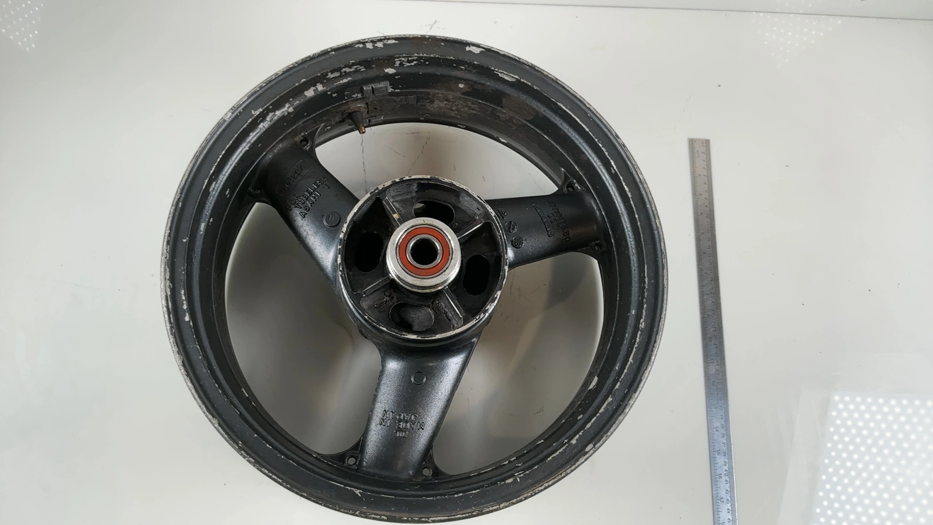 Kawasaki Ninja ZXR750 ZX750H 750cc Rear Wheel Rim 1989 1990 OEM 41073-1323-DH - Image 4