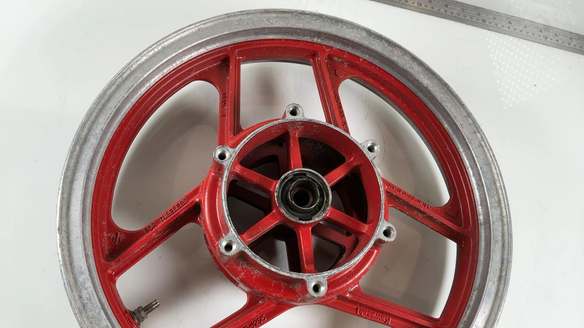 Kawasaki Ninja ZX600C 600 Front Wheel Rim 1988-97 OEM 41073-1360-X4 Asahi F1205 - Image 9